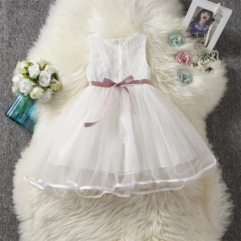 Baby Girls Dress Kids Dresses for Cute Girls Flower Baby Dress Girl Party Little Prince Tutu 2024 New Summer Dress Vestidos 2-6Y