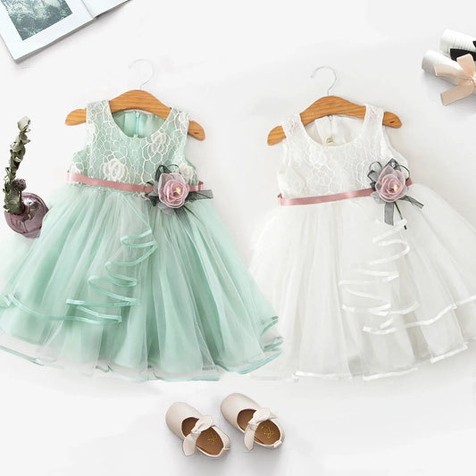 Baby Girls Dress Kids Dresses for Cute Girls Flower Baby Dress Girl Party Little Prince Tutu 2024 New Summer Dress Vestidos 2-6Y