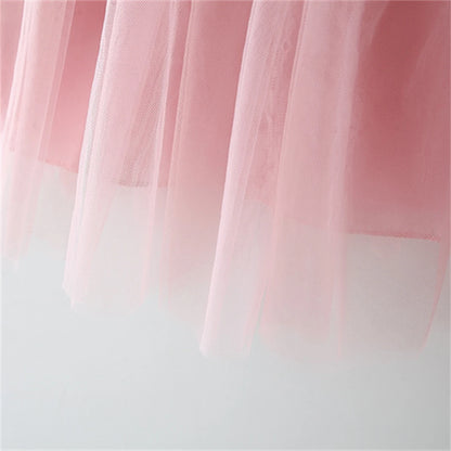 Summer girl baby dress newborn baby chrysanthemum print splicing mesh large bow sleeveless princess dress