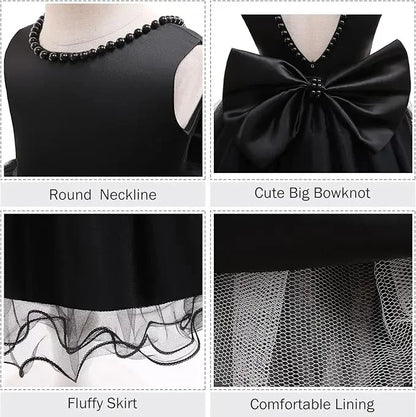 Baby Dresses For 1st Birthday Girls Party Dresses with Headwear Bowknot Toddler Girl Princess Dress Backless Kids Wedding Dress