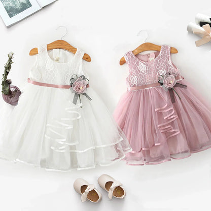 Baby Girls Dress Kids Dresses for Cute Girls Flower Baby Dress Girl Party Little Prince Tutu 2024 New Summer Dress Vestidos 2-6Y