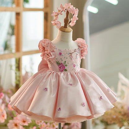 New baby high-end dress is suitable for 0-4-year-old baby old party dress girl dress embroidered sweet children's clothing