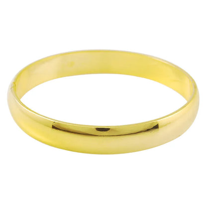 24K Real Gold Bracelet Glossy Simple Gold Plating Bracelet Gold for Women's Wedding Jewelry Gifts
