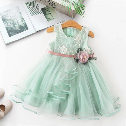 Baby Girls Dress Kids Dresses for Cute Girls Flower Baby Dress Girl Party Little Prince Tutu 2024 New Summer Dress Vestidos 2-6Y
