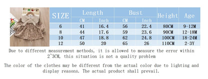 Children's Spring and Autumn Clothing Girls' Long sleeved Printed Dress Children's Princess Dress Baby Dress