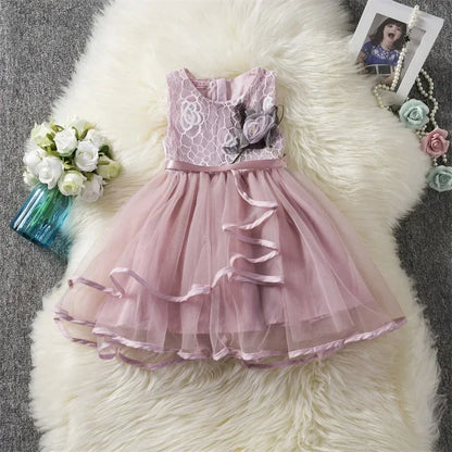 Baby Girls Dress Kids Dresses for Cute Girls Flower Baby Dress Girl Party Little Prince Tutu 2024 New Summer Dress Vestidos 2-6Y