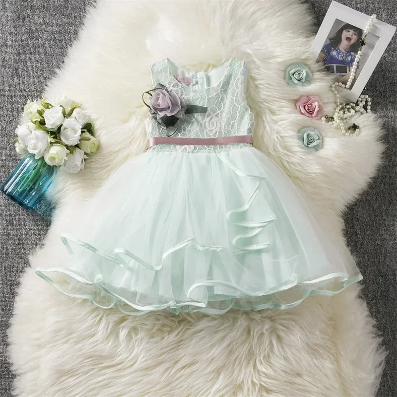 Baby Girls Dress Kids Dresses for Cute Girls Flower Baby Dress Girl Party Little Prince Tutu 2024 New Summer Dress Vestidos 2-6Y