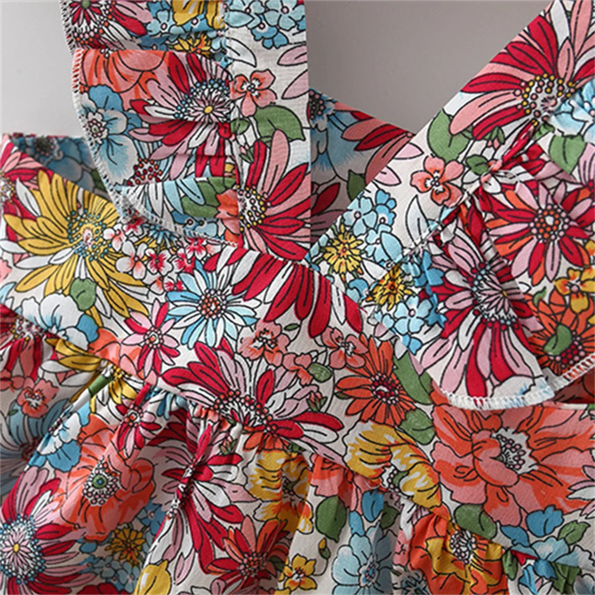 Summer 2-Piece Baby Dress+Woven Bag Girl'S Summer Clothes Baby Dress 0-3 Year Old Floral Beach Children'S Clothing