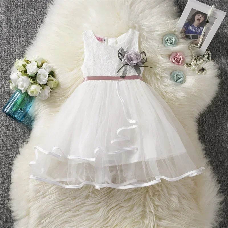 Baby Girls Dress Kids Dresses for Cute Girls Flower Baby Dress Girl Party Little Prince Tutu 2024 New Summer Dress Vestidos 2-6Y