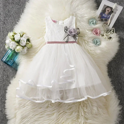 Baby Girls Dress Kids Dresses for Cute Girls Flower Baby Dress Girl Party Little Prince Tutu 2024 New Summer Dress Vestidos 2-6Y