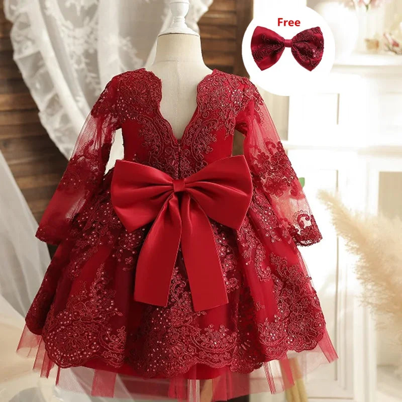 Baby Girl 1st Birthday Dress Newborn Christening Gown Infant Girl Dress Toddler Baptism Dress Baby Vestidos Baby Christmas Dress