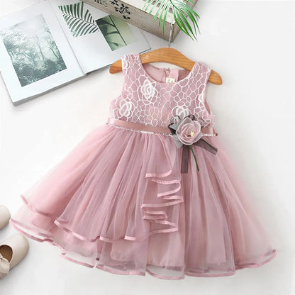 Baby Girls Dress Kids Dresses for Cute Girls Flower Baby Dress Girl Party Little Prince Tutu 2024 New Summer Dress Vestidos 2-6Y